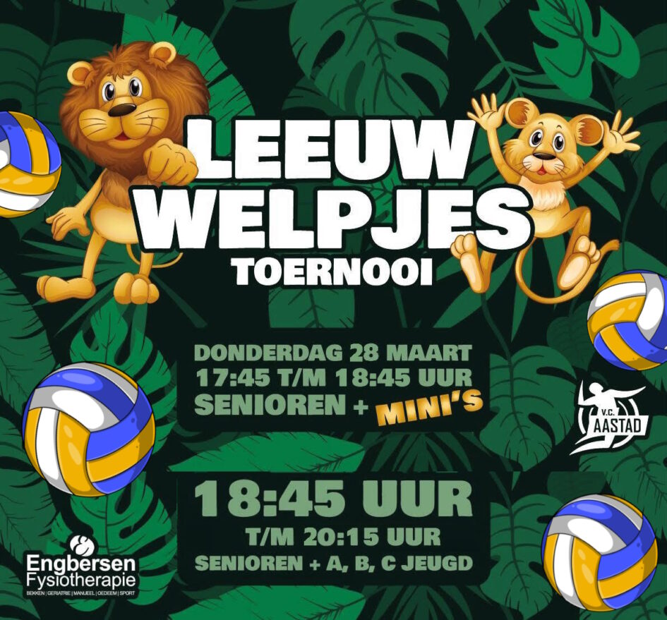 leeuw welpjes toernooi 28 maart
